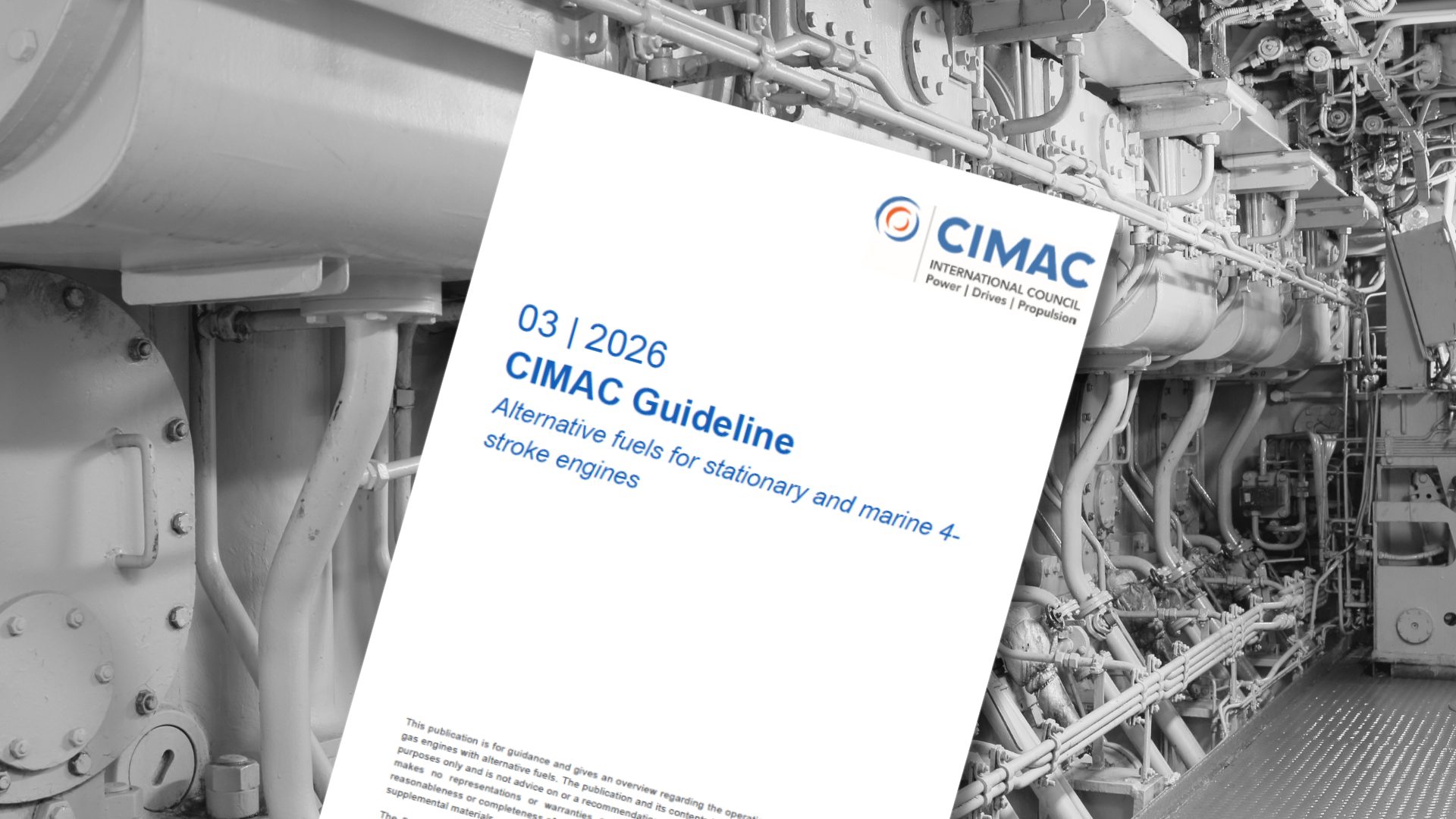 CIMAC Guidelines: Alternative fuels for stationary and marine 4-stroke engines